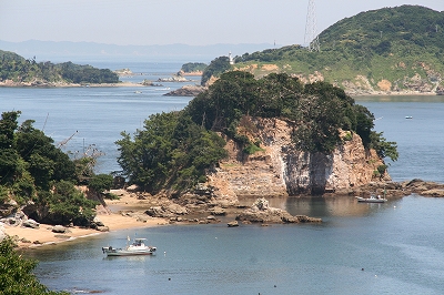 鳥羽国際ホテルから見た鳥羽三ツ島の風景